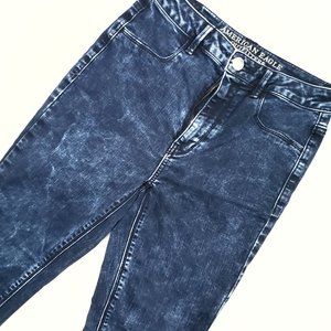 American Eagle Sky High Acid Wash Jegging 6 Reg